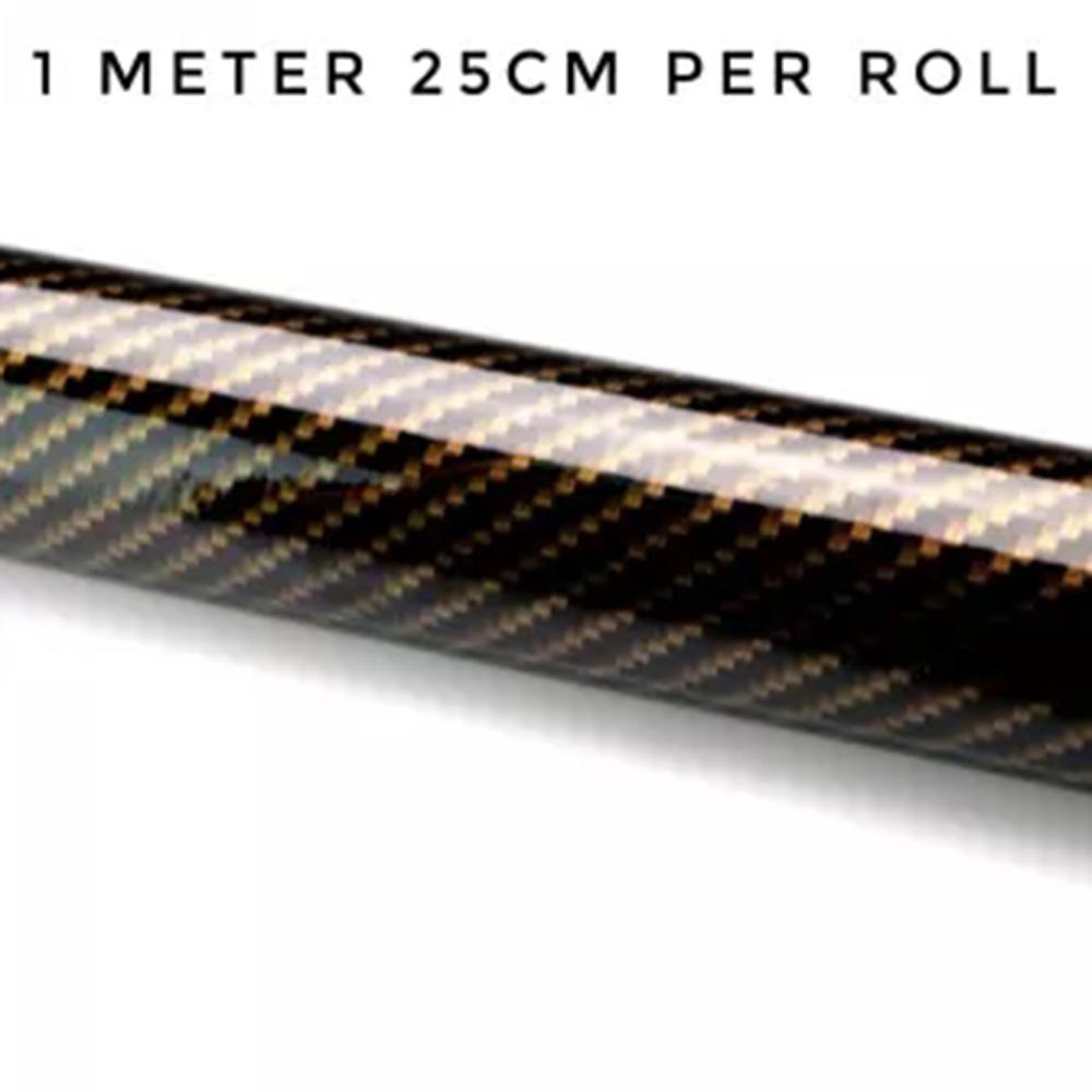 100*25cm 2D Lesklá Vysoce Lesklá Černá Zlatá Vinylová Fólie Motocykl Tablet Samolepky A Obtisky Auto Příslušenství Auto