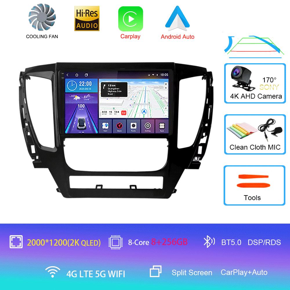 For Mitsubishi Pajero Montero Sport 3 2015-2021 Car Multimedia Radio GPS DPS IPS CarPlay 360 Panoramic Optical Android 14
