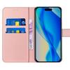 Coque pour iPhone 17 Pro Max - BOOLING - Rabat Anti-Rayures Antichoc Synthécuir Rose - 2 Verres Trempés