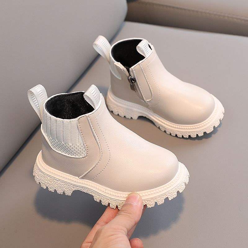 Baby Martin boots 2025 winter new men's and women's boots for 1-6 years old children's 3 casual British style velvet soft-soled boots