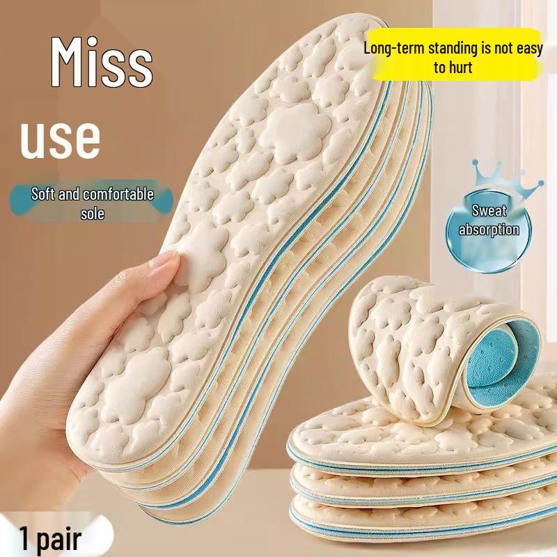 Men's Breathable Sweat-Absorbent Insoles - Soft, Odor-Resistant, Comfort Insoles for Sports & Summer Training