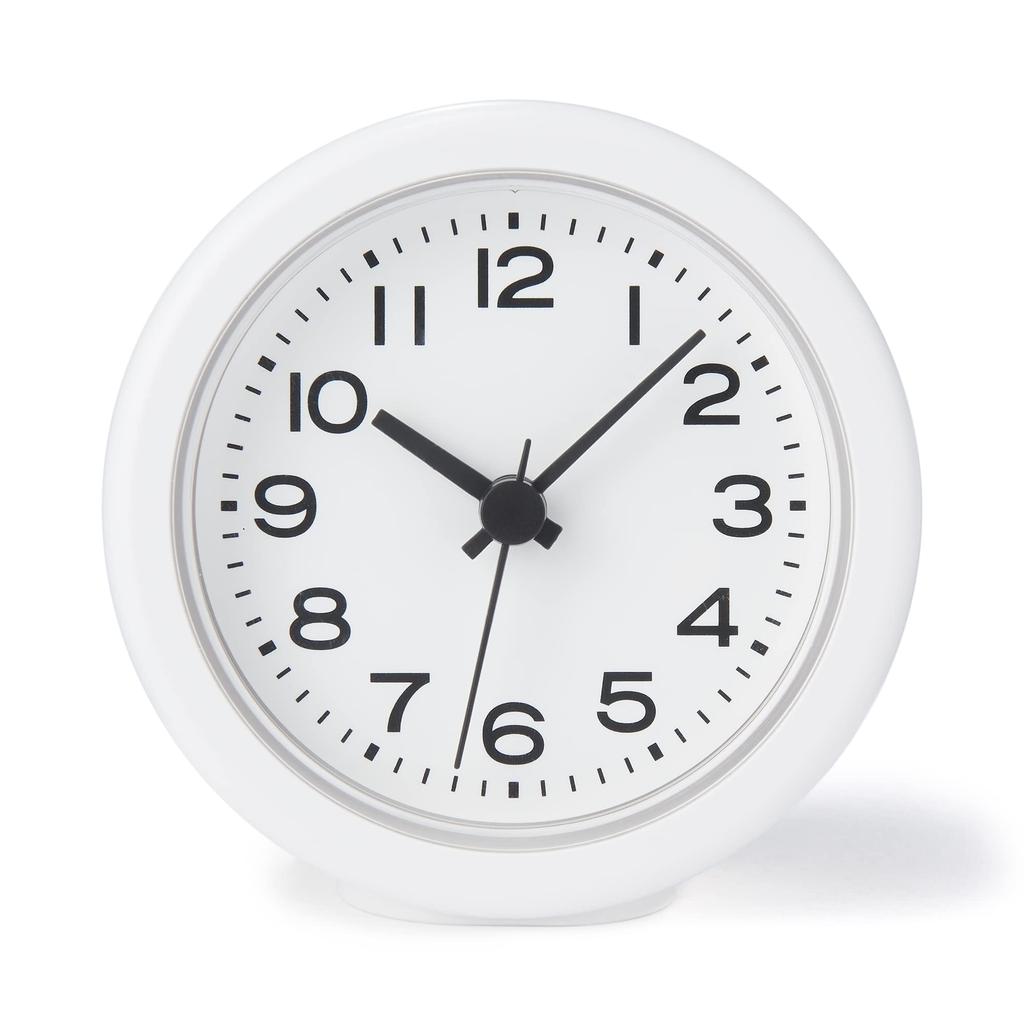 MUJI Analog Bathroom Clock 12046745 Wide x Deep x High MJ-BC2 White, 8.6cm 4.0cm 8.6cm