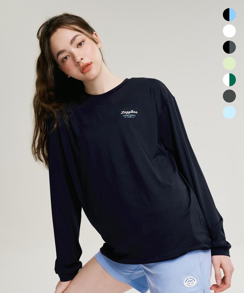 Leijibi Airfresh String Oversized Rash Guard Long Sleeve Women'S & Men'S Swimwear W (7 Colors) (Type A)