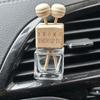 Car Ornament Air Conditioner Perfume Empty Bottle Indoor Cute Aromatherapy Clip Air Vent Perfume Bottle Clip Glass Square