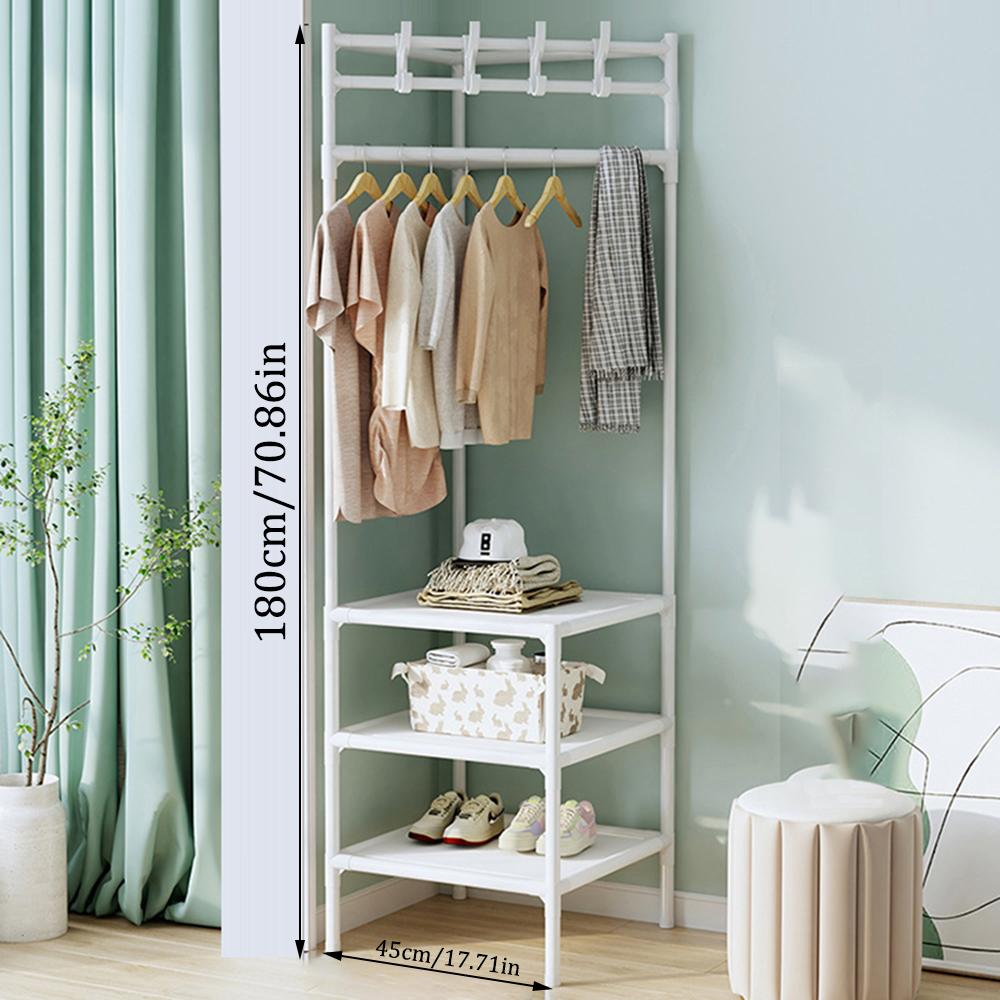 Solid Color Metal Detachable Item Storage, Simple Wall Corner Rack Suitable for Bedrooms, Living Rooms