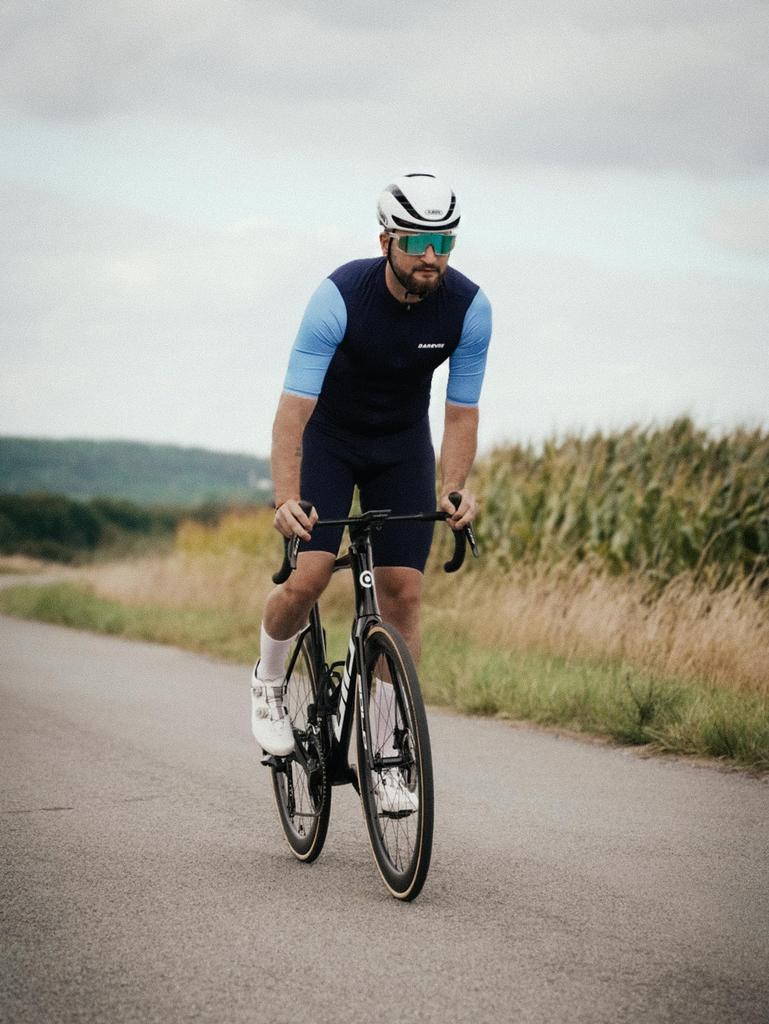 Darevie Cycling Jersey, Short Sleeve, Summer, Unisex, Cycling Wear, Road Bike, Bicycle, Sweat-Wicking, Quick-Drying, Breathable, Casual, Navy, DVJ249