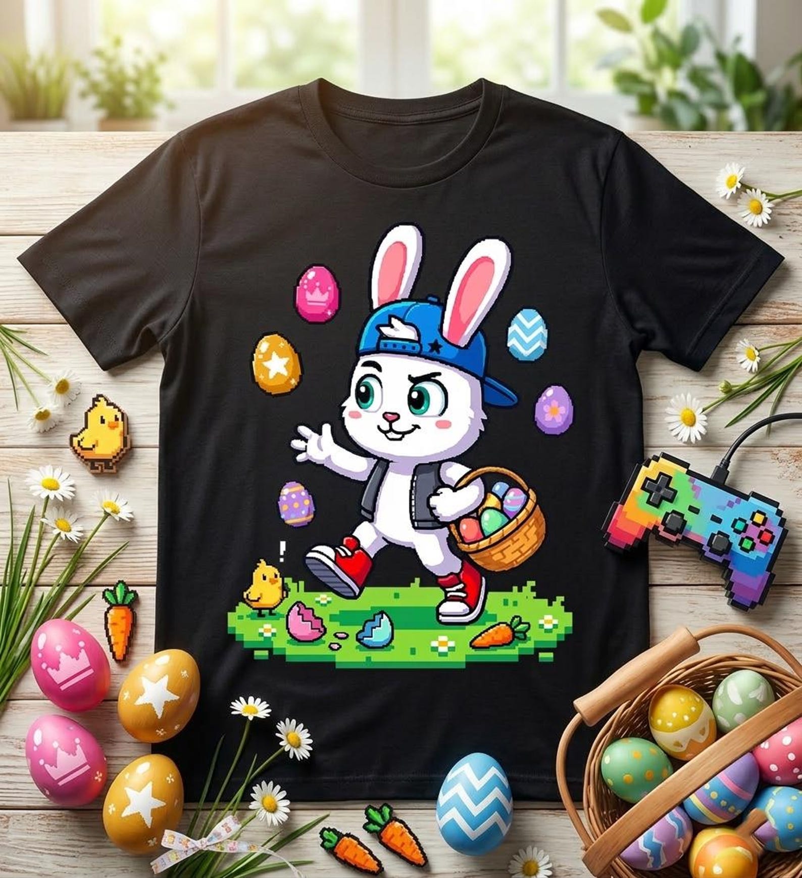 Funny Easter Bunny Egg Hunt Shirt, Kids Boys Toddler Tee 4XL