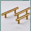 Modern Minimalist Cabinet Solid Golden Round Tube Handle T-shaped Hardware Handle American Wardrobe Door Handle