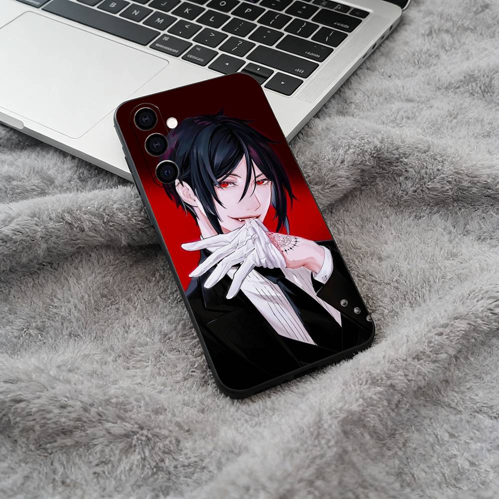 Classic anime-B--Black- Butler Phone Case For Samsung Galaxy A73,A71 A72,A70,A53,A52,A51,Soft Silicone Black Cover Samsung a514g