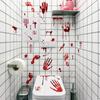 Self-paste Ghost Wall Sticker Waterproof Bloody Hand Decal  Party Decor
