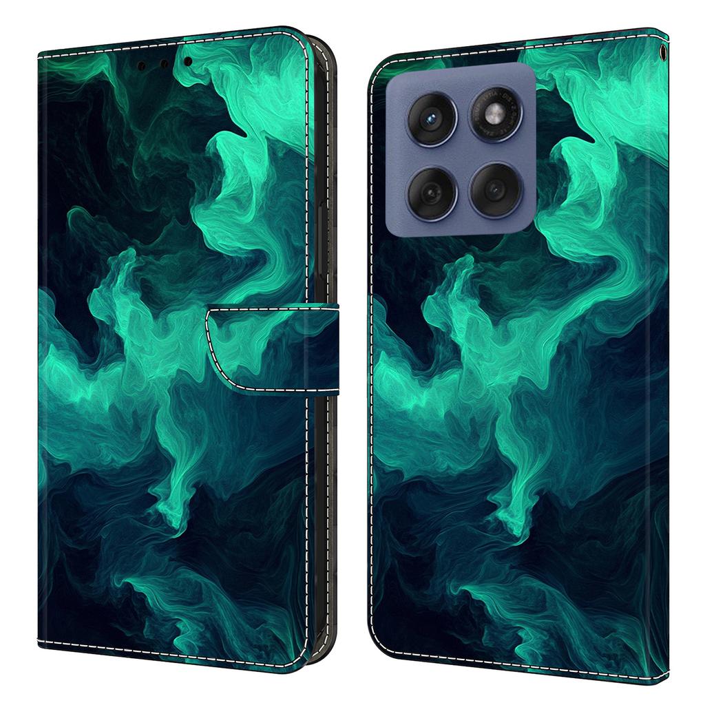 Pro Motorola Edge 60 Fusion 5G/Edge 60 5G Pouzdro Peněženka Stojan Vzorový Tisk PU Kůže Vyklápěcí Kryt na Telefon