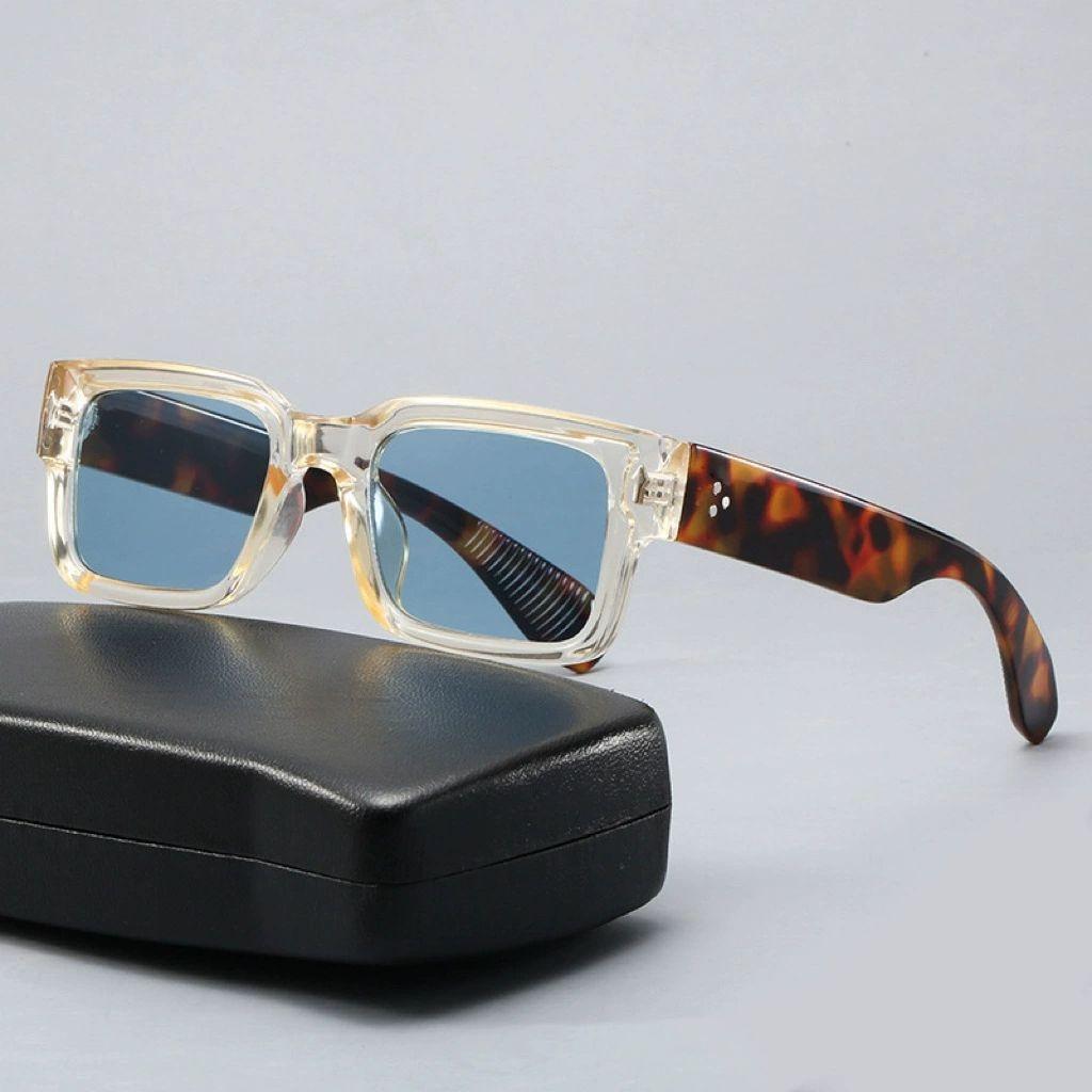 New square frame European and American cross-border sunglasses for men, personalized small frame trendy sunglasses 2346