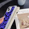 Ae88 Lovely Smiley Art Soft Phone Cases for iPhone 16 15 14 13 12 11 Pro Max XR with Wrist Strap Lanyard Corner Protection Back Cover
