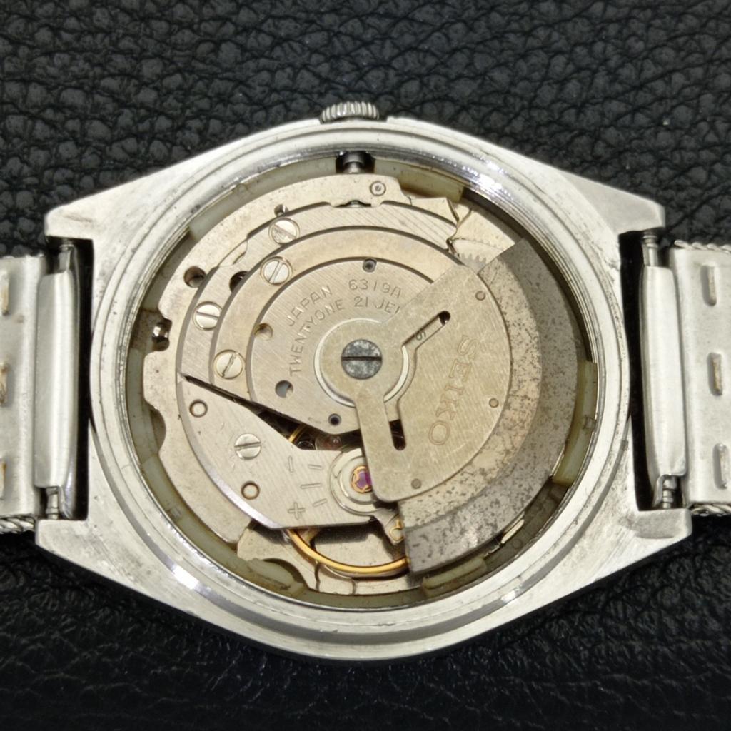 VINTAGE SEIKO 5 AUTOMATIC JAPAN 6319A MENS BLUE COLOR DIAL WATCH A701283-5