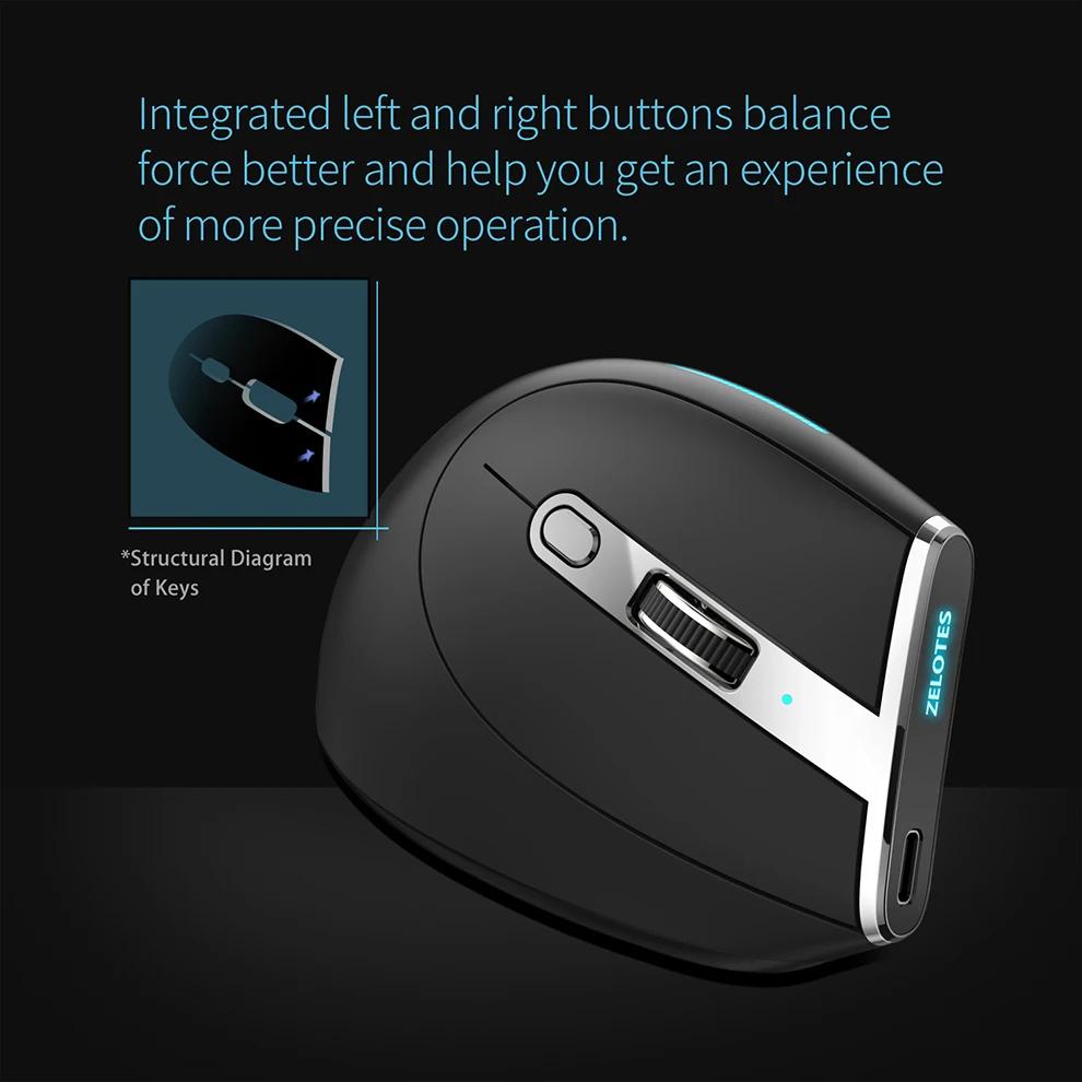 RGB Wireless Vertikale Maus Wiederaufladbare Bluetooth Maus für Laptop Tablet Mackbook Programmierbare Gaming Maus Ergonomische Mäuse