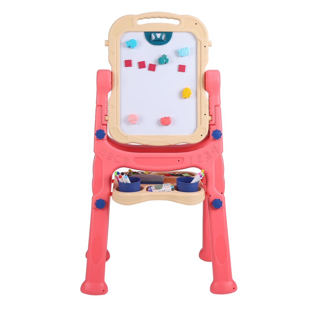 Kid"s Drawing Board Toys Height Adjustable Double Sides Magnetic Board for ToddlersPink