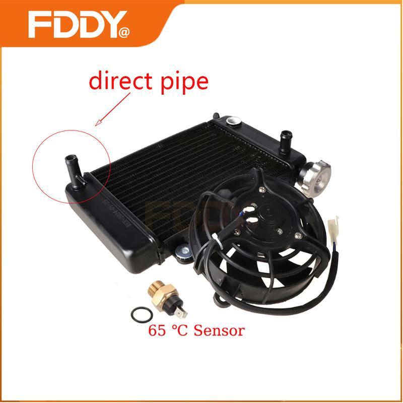 FDDY Motorcycle Radiator Cooling Cooler 5" Electric Fan M16 Temp Sensor For China 150cc 200cc 250cc 4x4 ATV UTV Buggy Quad Bike
