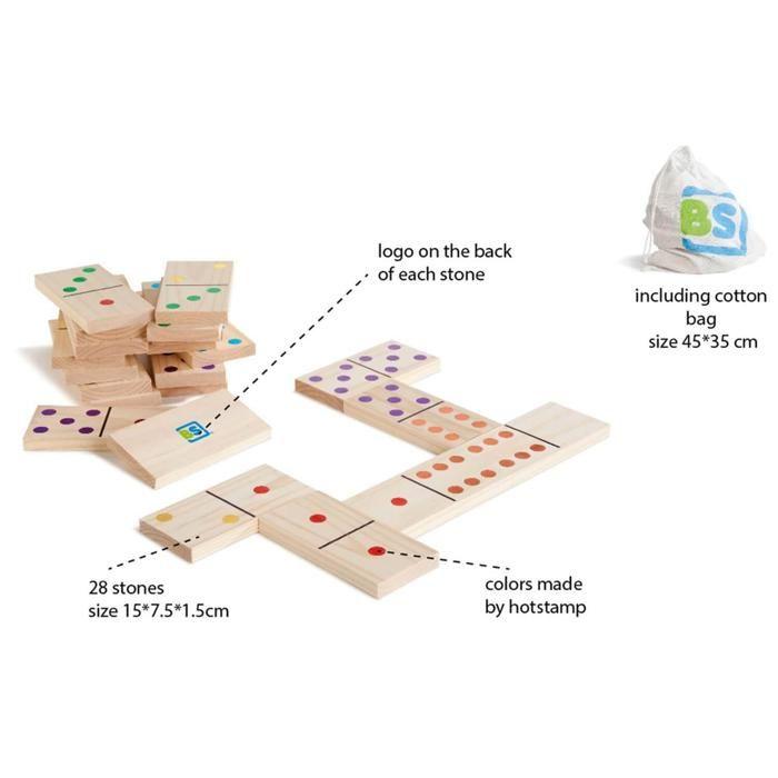 Jeu de dominos géant - 28 pièces - bois fsc - enfant dès 5 ans