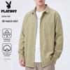 PLAYBOY Men's Cotton Casual Long Sleeve Shirt Jacket