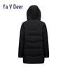 Yalu EW Damen Lang Kapuze Lässig Daunenjacke YYXFF5051