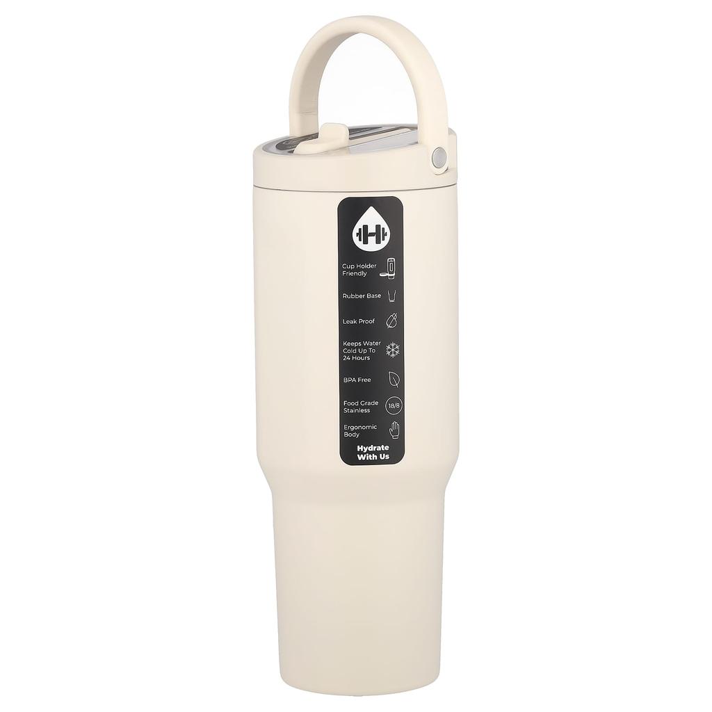 Butelka sportowa, Kremowa, 32 uncje