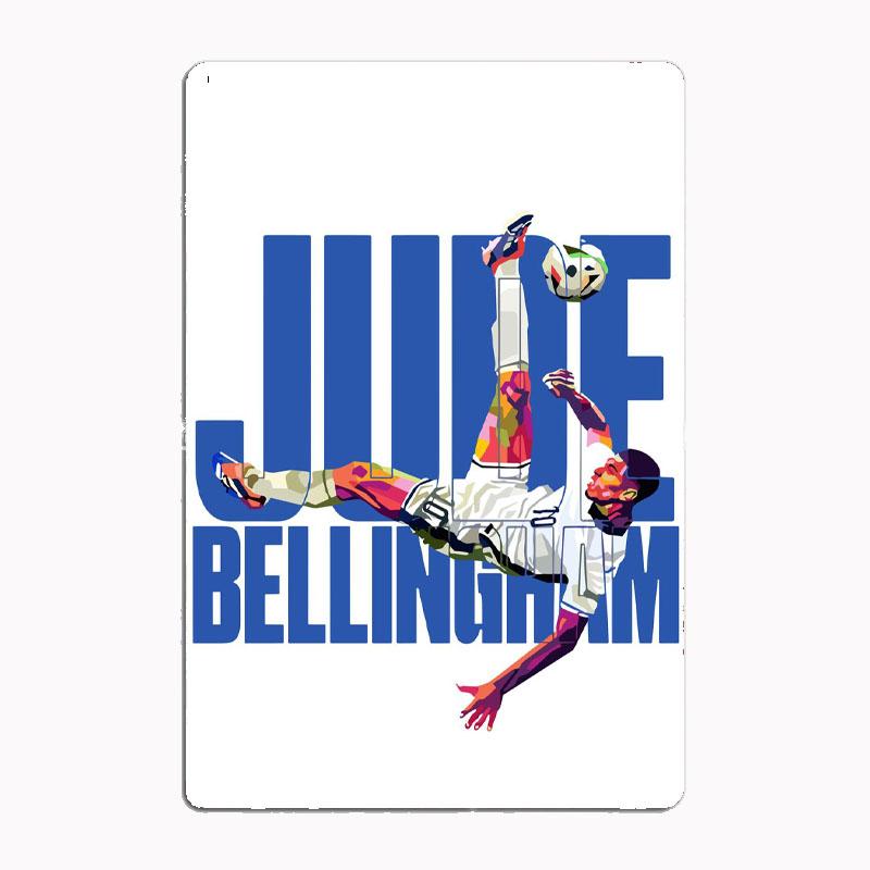 Jude Bellingham Football Sport Player Posters Metal Print Sign Poster Garage Room Cinema Living Custom Tin Vintage Home Decor