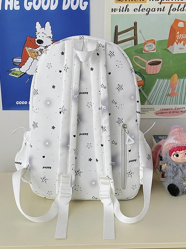 Cartoon-Sternen-Mädchenrucksack mit großem Fassungsvermögen für Schule und Reisen
