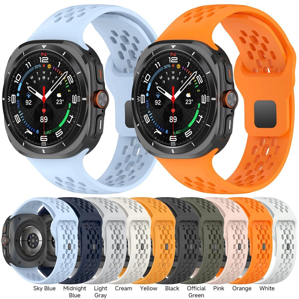Silicone Strap+Case For Samsung Galaxy Watch Ultra 47 Sport Watchband Bracelet for Galaxy Watch Ultra Tempered Glass Cover Band