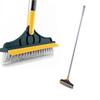 Household Cleaning Scrub Brush Floor Bathroom Cleaning Tools with Long Handle Silicone Scraper Toilet Brush for Glass Tile