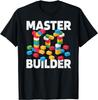 MASTER BUILDER Funny Kids Building Blocks Toys Gift T-Shirt  Men Clothing Funny Tops  Streetwear  Ropa Hombre