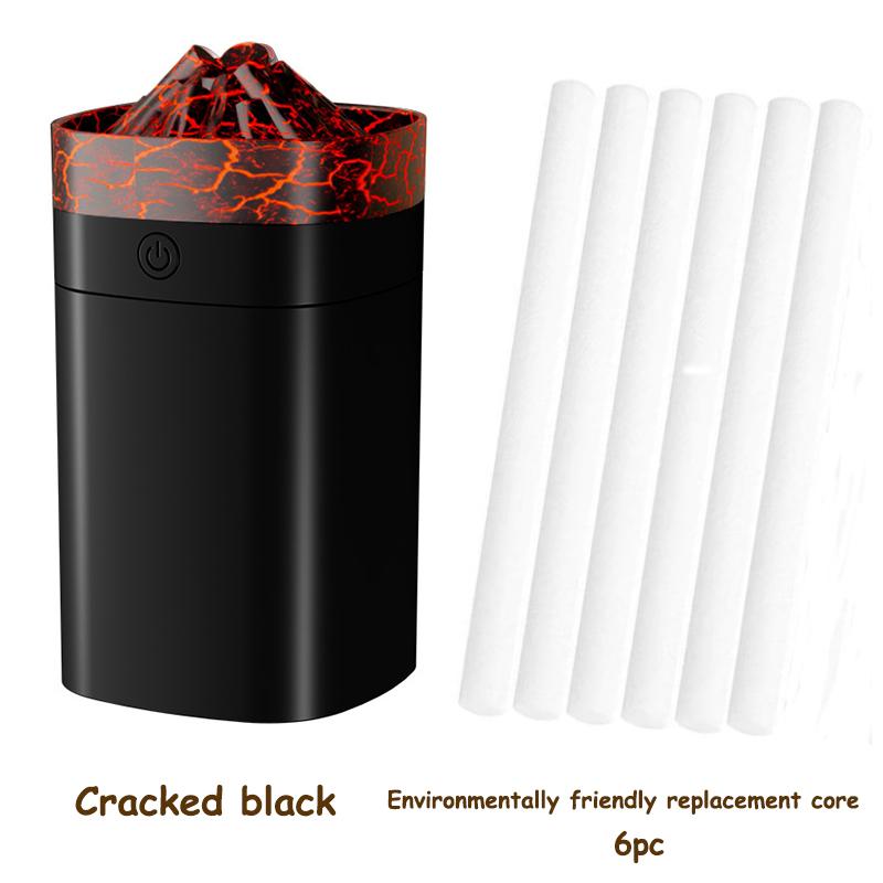 New Portable Air Humidifier Volcanic Crack 400ml USB Home Desktop Led Nightlight Spray Air Humidifier Small Large Fog