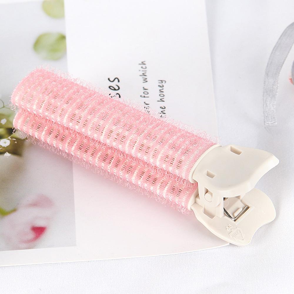 Ручка для увеличения объема волос, инструмент для укладки волос, натуральный пушистый зажим для волос, волнистый валик для волос, бигуди для корней волос розовый