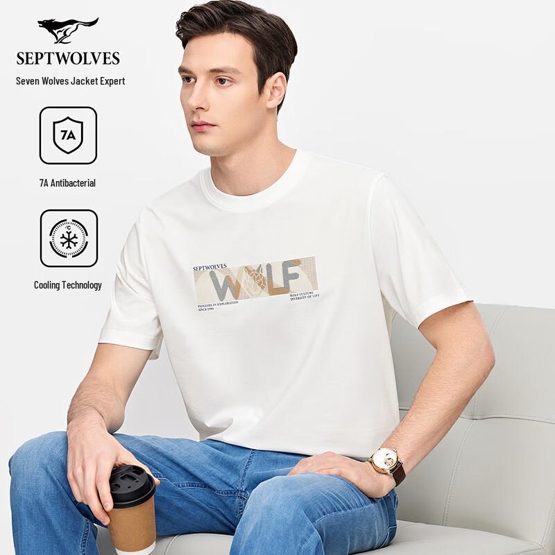 Septwolves Men s Cool-Sense Round Neck Short Sleeve T-Shirt 175/92A