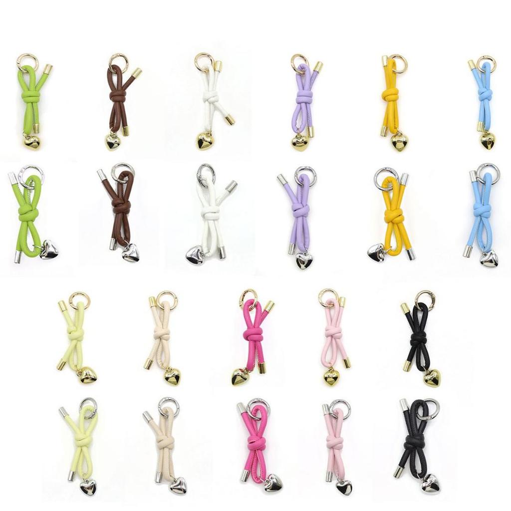 INS-Stil Gewebtes Lederseil Schlüsselanhänger & Schleifen-Taschenanhänger Lanyard