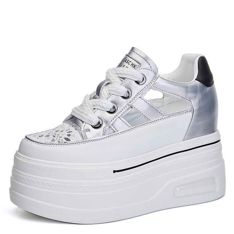 Inner height increase New spring and autumn platform ins sports and leisure shoes A1 34 серебряный