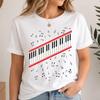 Michael J Beat It Piano Keys Shirt, Piano Music Notes Tee, Pop Music Fan Gift, MJ Inspired Keyboard Shirt