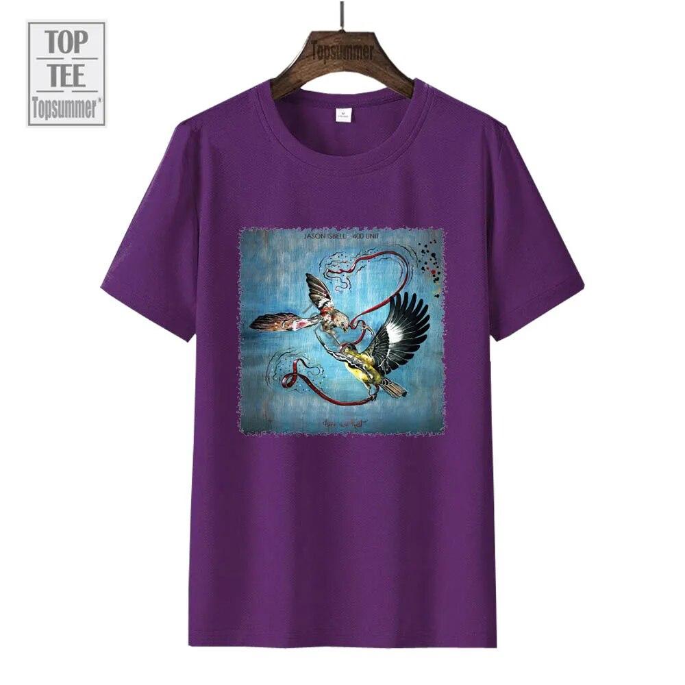 Camiseta do álbum Here We Rest Jason Isbell e a turnê de 400 unidades Camiseta da moda adolescente Harajuku Camiseta de algodão Roupas pretas