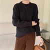 Hirsionsan Casual Solid Base Soft Pullovers Female Loose O Neck Long Sleeve Knitted Sweater Women Autumn Winter Trendy Elegant Jumper
