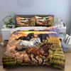 Galloping Horses at Sunset Bedding Duvet Cover Set Duvet Cover Pillowcases  (1*Duvet Cover 2*Pillowcases, without duvet insert)