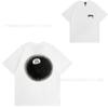 [2] American trendy brand short-sleeved t-shirt black and white collection printed short-sleeved t-shirt casual couple men and women of the same style
