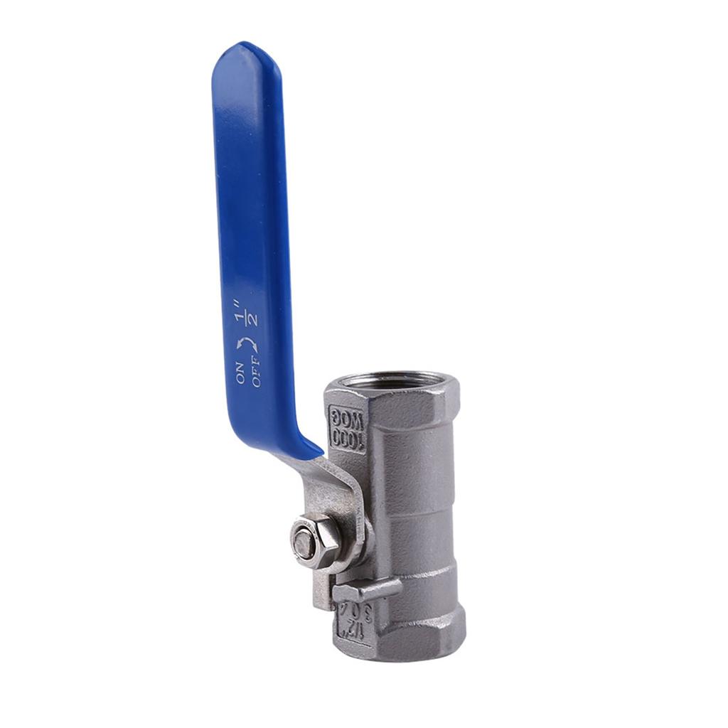 1 2   Inch Threaded 1pc Ball Valve   Female Stainless Steel SS 304 BSPT For Water Oil Gas