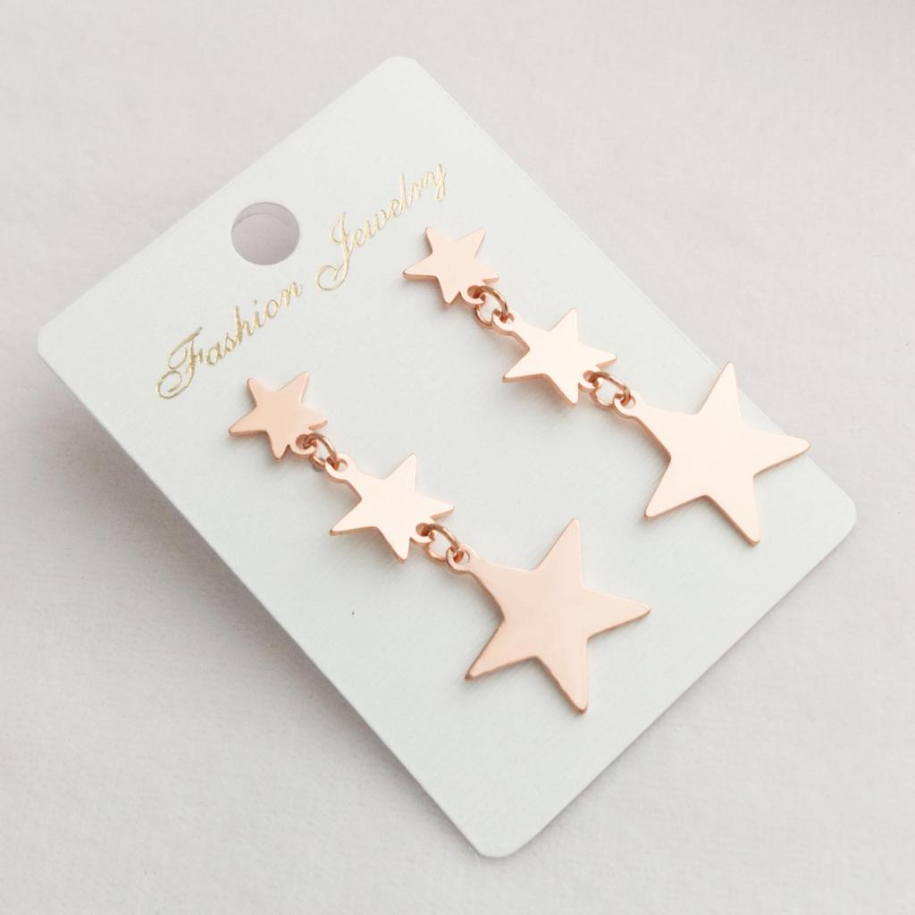 Trendy Frosted Sugar Color Star Alloy Earrings for Women