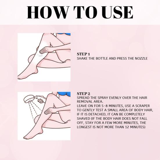 30ml Hair Inhibitor Painless Moisturizing Travel-friendly Natural Hair Removable Spray for Home