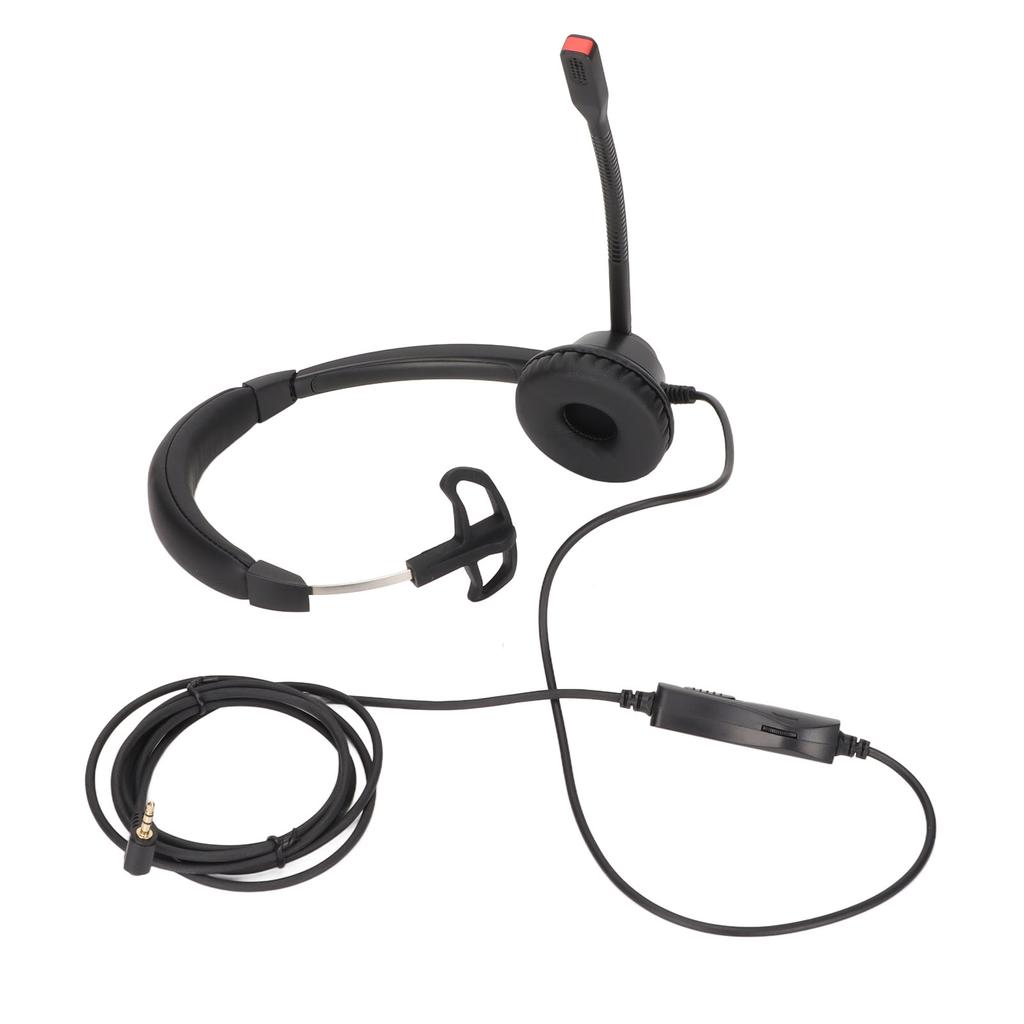 Telephone Headset Volume Adjustment Microphone Mute Monaural 2.5mm Business Headset for Call Centres Telemarketing