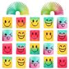 12pcs/Set Rainbow Stacking Music Nostalgic Puzzle Plastic Small Gift Spring CircleMagic Rainbow Circle For Boys Girls Gift