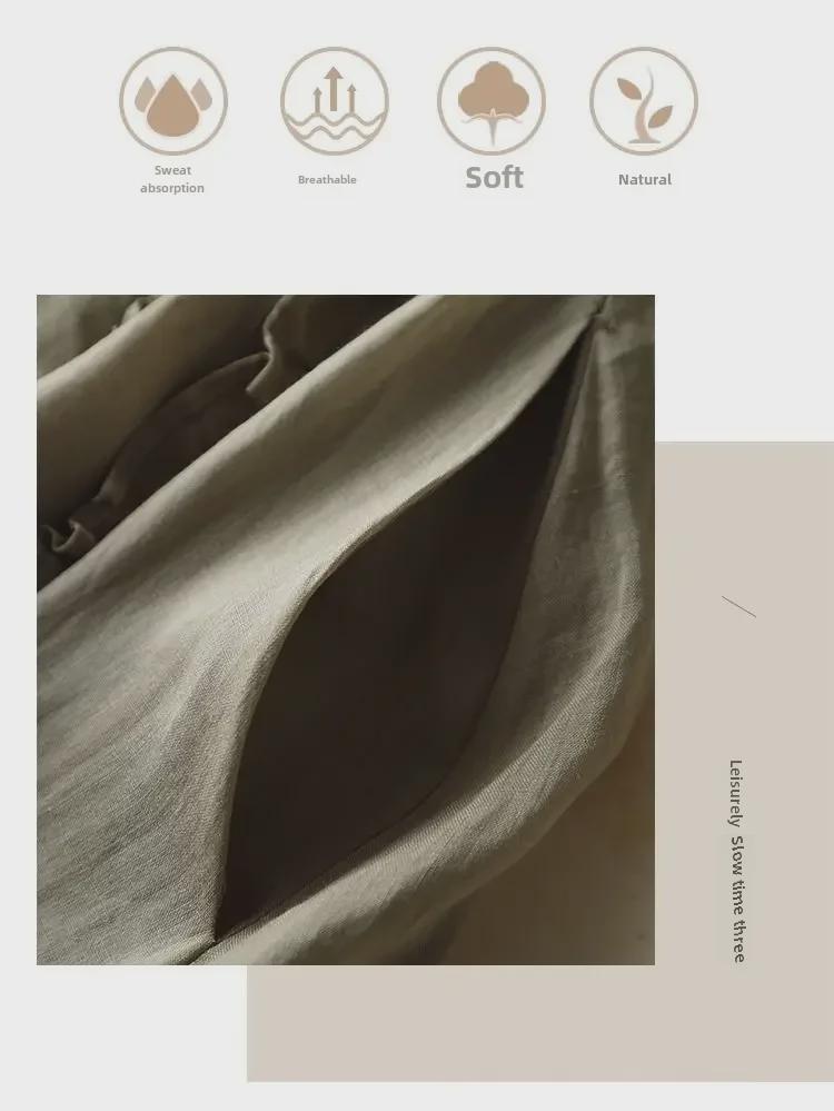 Jupe trapèze taille haute tendance en coton et lin: Mi-long avec bords volantés pour une coupe drapée et amincissante.