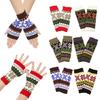 Teens Girl Colorful Christmas Gloves Decorative Oversleeves Women Accessories