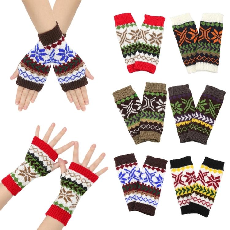 Teens Girl Colorful Christmas Gloves Decorative Oversleeves Women Accessories