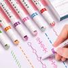 Non-Toxic 6Pcs/Set Art Drawing Doodling Stationery Flower Line Shape Highlighter Pen School Office Supplies Roller Tip Curve Liner Marker
