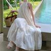 Temperament Bohemian Seaside Resort Style Sexy Loose Hanging Neck Character Embroidery Sleeveless Midi Dress Women Summer 2026